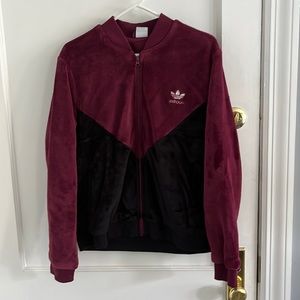Brand new! Fuzzy adidas full zip track jacket